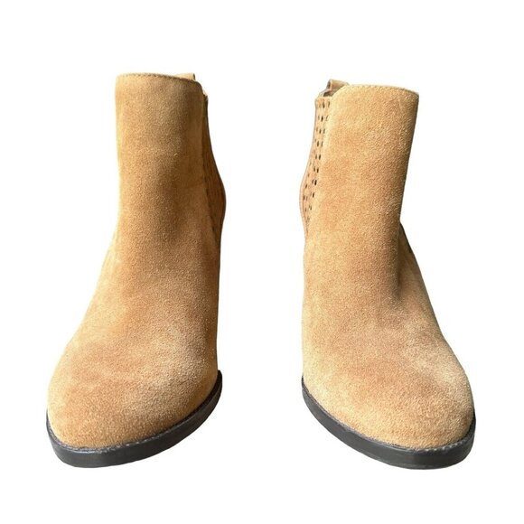 Antonio Melani Ankle Boots Women's Size 10M Heel‎ Tan Suede Leather Studded - Picture 3 of 11